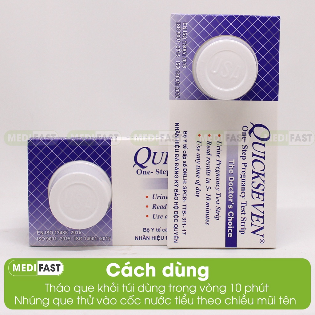 Que thử thai QUICKSEVEN - Tiện dụng - Nhanh, chính xác - Luôn che tên