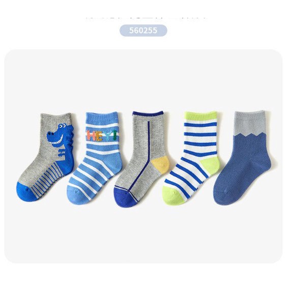 Set 5 đôi tất Caramella bảng màu Bé Trai 1 - 12y