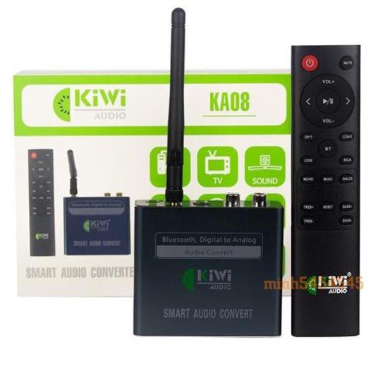 Chuyển quang Kiwi KA08 điều chỉnh BASS TREBLE BẰNG REMOTE