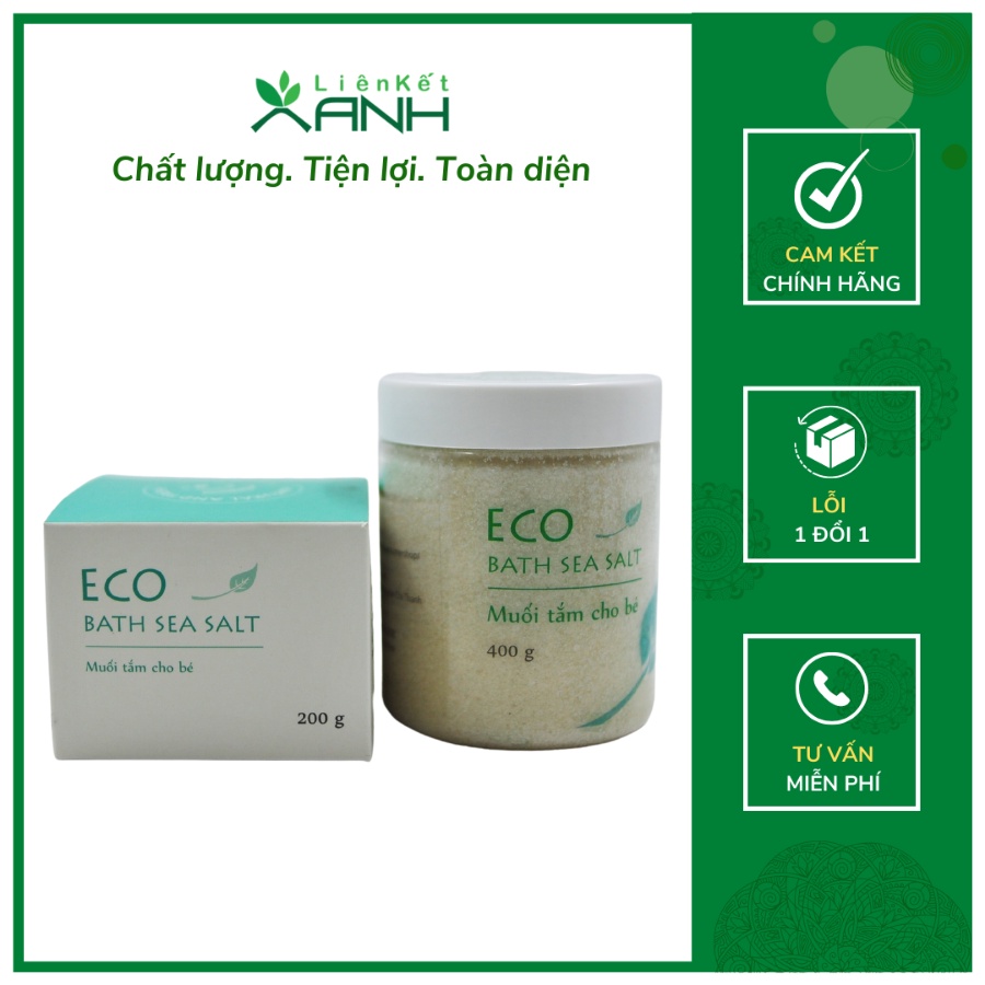 Giảm sốc freeship muối tắm bé thảo dược eco 200gram liên kết xanh - ảnh sản phẩm 1