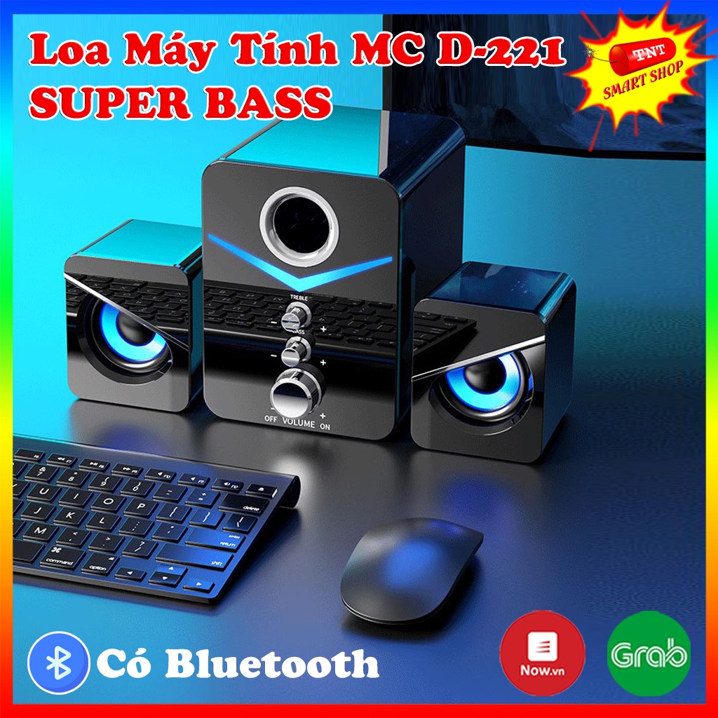 Loa Máy Tính Để Bàn MC D221 SUPER BASS Cực Đã- Loa Vi Tính Có Bluetooth Dòng Loa Cao Cấp Cho PC, Laptop, Điện Thoại