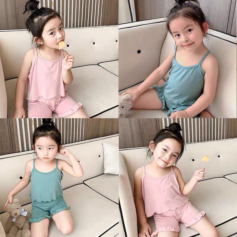 SET 2 BỘ THUN 2 DÂY VIỀN BÈO BÉ GÁI - ẢNH THẬT