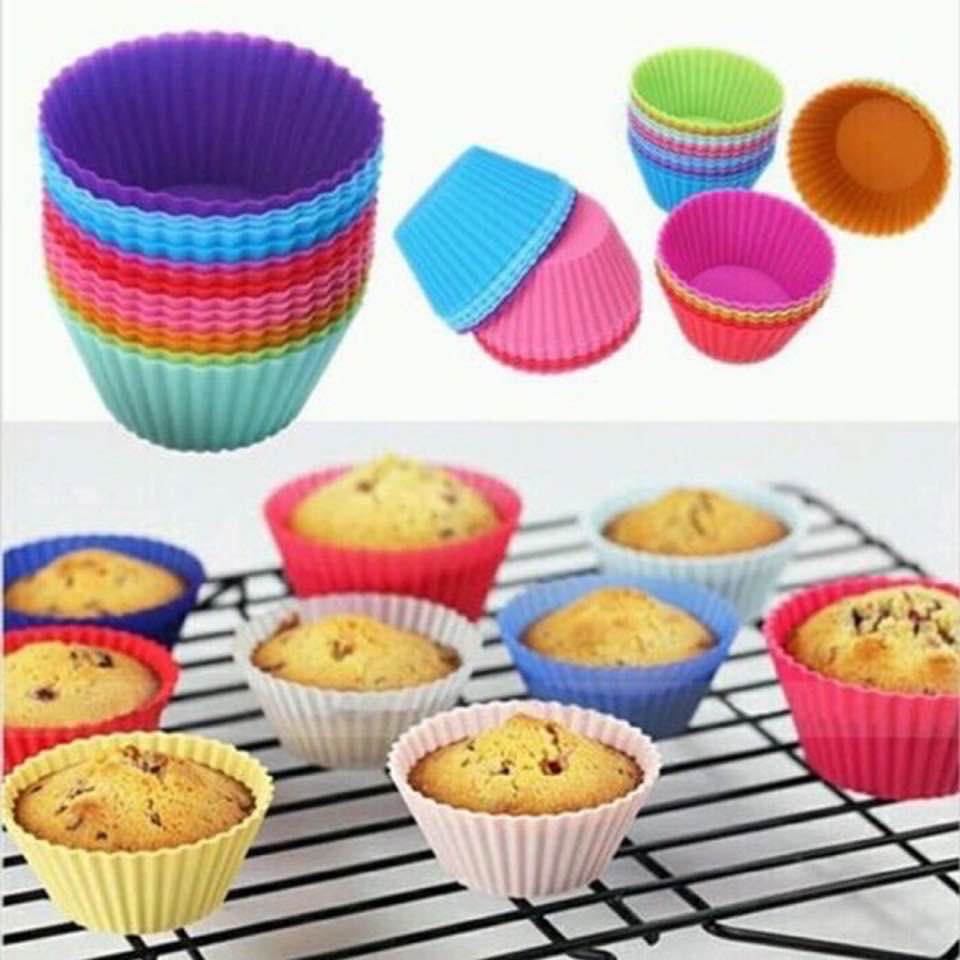 Khuôn cup silicon dầy dặn làm bánh muffin