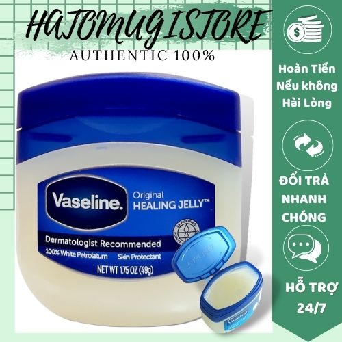 Vaseline dưỡng ẩm [Da mịn màng 100%_Hàng Auth] Sáp dưỡng da đa năng Vaseline 49g Original của Mỹ