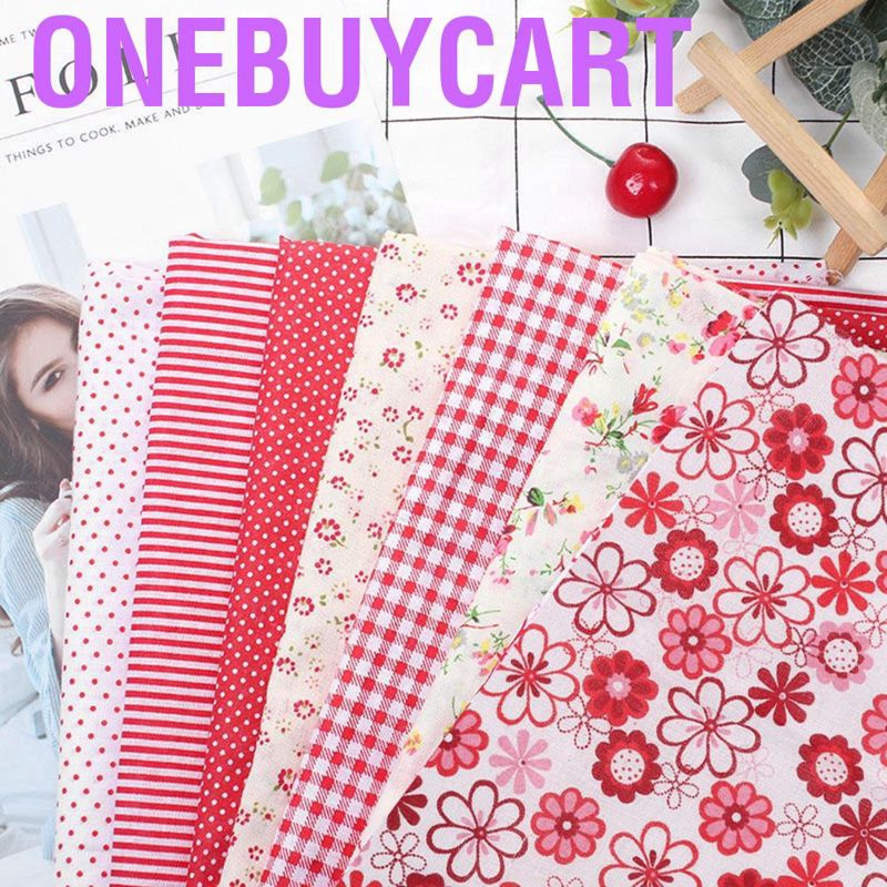 7 Miếng Vải Cotton Họa Tiết Hoa Cho Thủ Công
