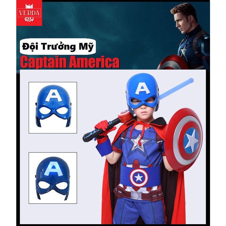 Bộ áo choàng khiên captain america siêu nhân đầy đủ kiếm găng tay bắn đĩa súng mặt nạ âm thanh ánh sáng đèn nhạc shield