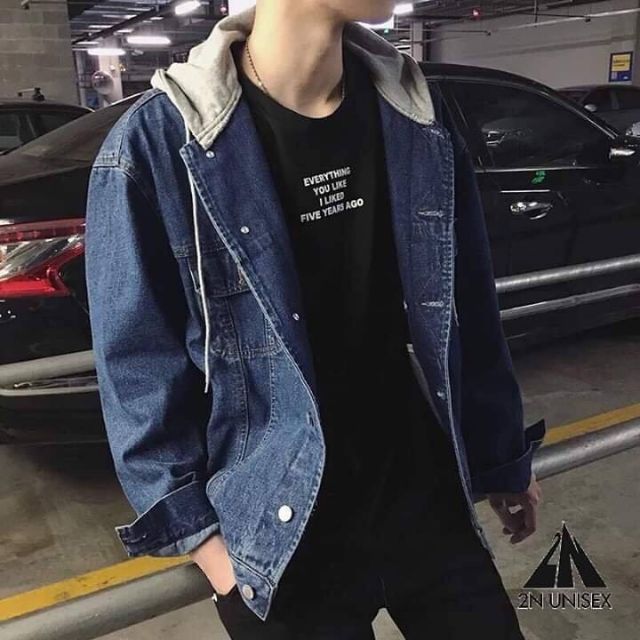 Áo khoác jean nam thêu đen ( M - L -  XL ) siêu cấp . | BigBuy360 - bigbuy360.vn