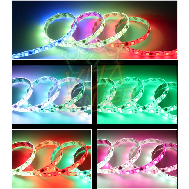 Đèn led đuổi ARGB 16 triệu màu, cảm biến âm thanh trực tiếp, led 5050 IP65 cao cấp điều khiển bằng điện thoại