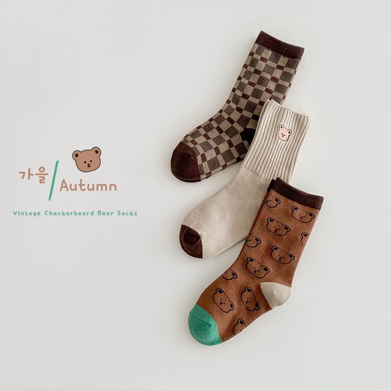 Set 3 đôi vớ KOKOROCARE MSW-29 cotton nhiều mẫu khác nhau size S/ M/ L/ XL mẫu 2022 đáng yêu dành cho bé 1-12 tuổi