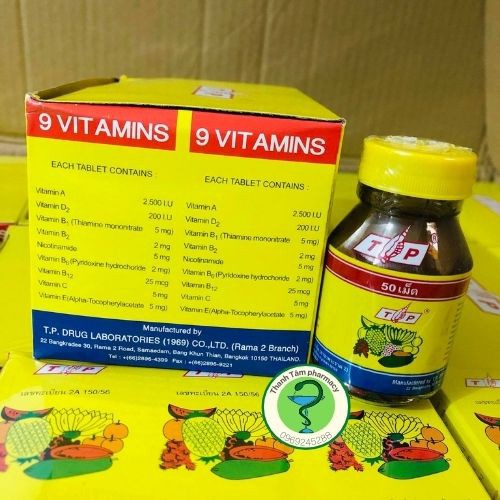 9 Vitamin Thái Lan  Lọ 50 Viên.