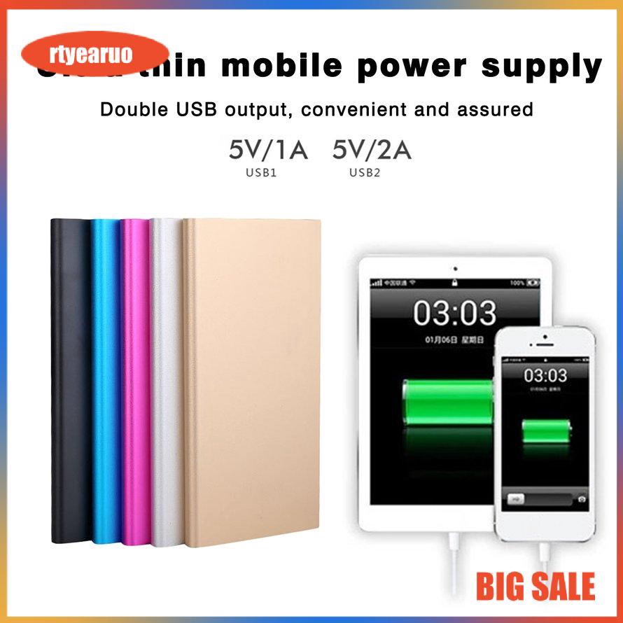 Sạc Dự Phòng Siêu Mỏng Bằng Hợp Kim Nhôm (036) 7000mah Với 2 Cổng Usb