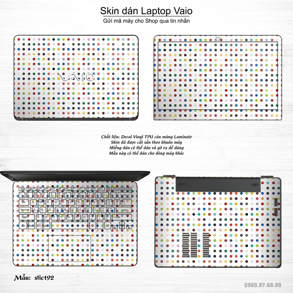 Skin dán Laptop Sony Vaio in hình Hoa văn sticker nhiều mẫu 32 (inbox mã máy cho Shop)