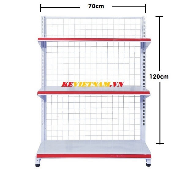 KỆ SIÊU THỊ ĐƠN 1 MẶT Cao 1,2m dài 70cm, 90cm