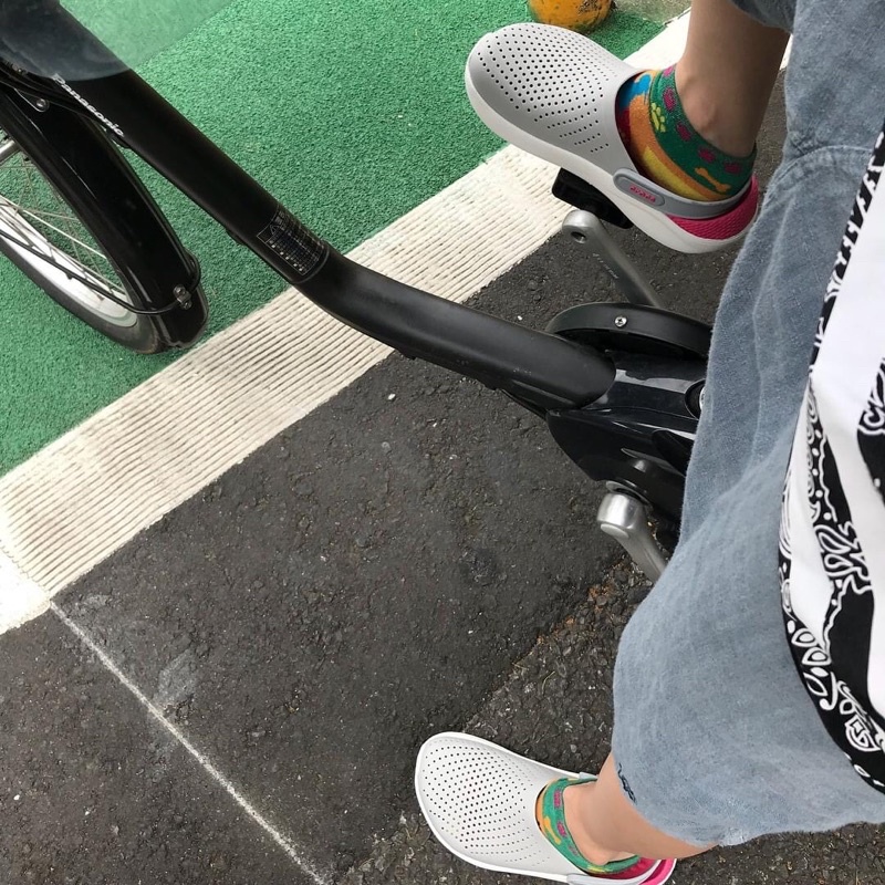 Dép Sục Cross LiteRide Nữ Màu Ghi Hồng Hàng Chuẩn Full Tag, Mac, Hộp Hãng