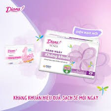 Băng vệ sinh hàng ngày DIANA SENSI KHÁNG KHUẨN 20 miếng