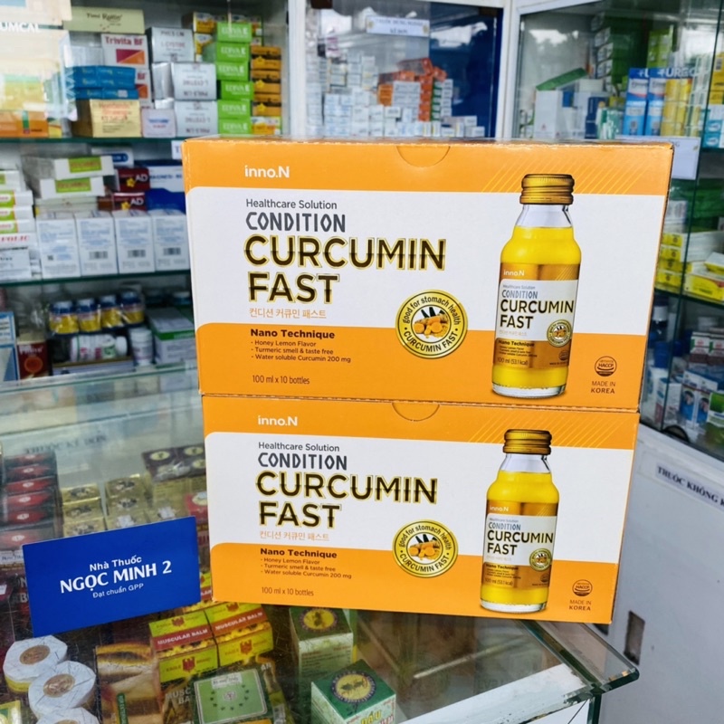 ✅  Thực Phẩm Bảo Vệ Sức Khỏe InnoN Condition Curcumin Fast Nano Nghệ Tăng Cường Hỗ Trợ Dạ Dày 100ml x10 Chai