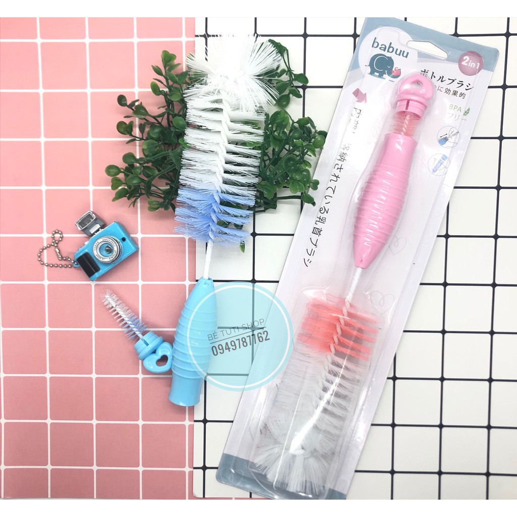Bộ Cọ Rửa Bình Sữa, Núm Ti Babu baby