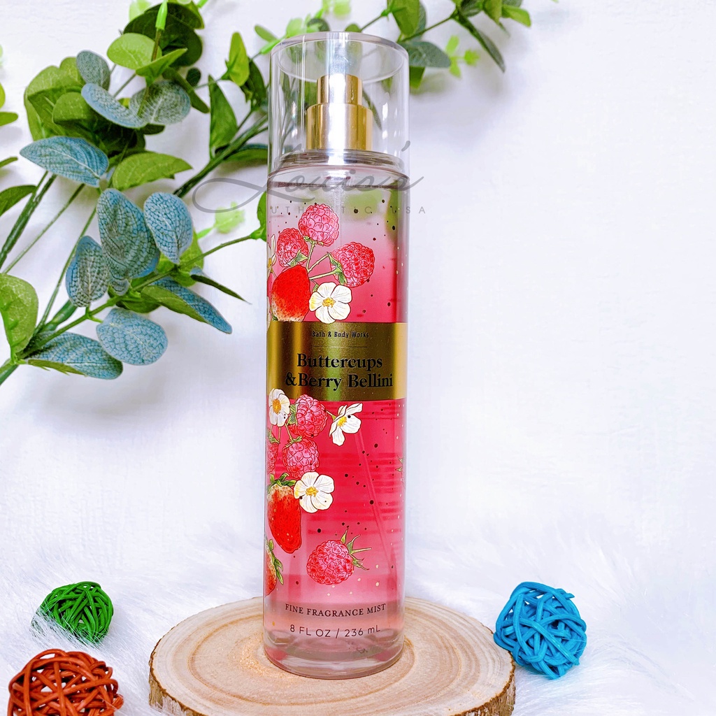 BUTTERCUPS & BERRY BELLINI  - Body mist / Xịt thơm toàn thân Bath & Body Works Mỹ