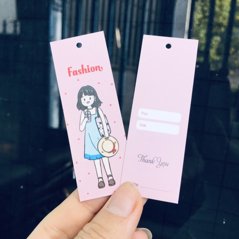 Set 100 mác lớn + 100 mác nhỏ fashion giấy bìa cứng, mẫu dễ thương