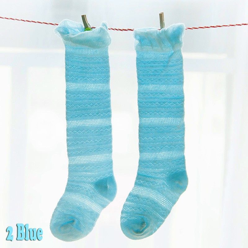 Tất cotton ngang gối đáng yêu cho bé gái