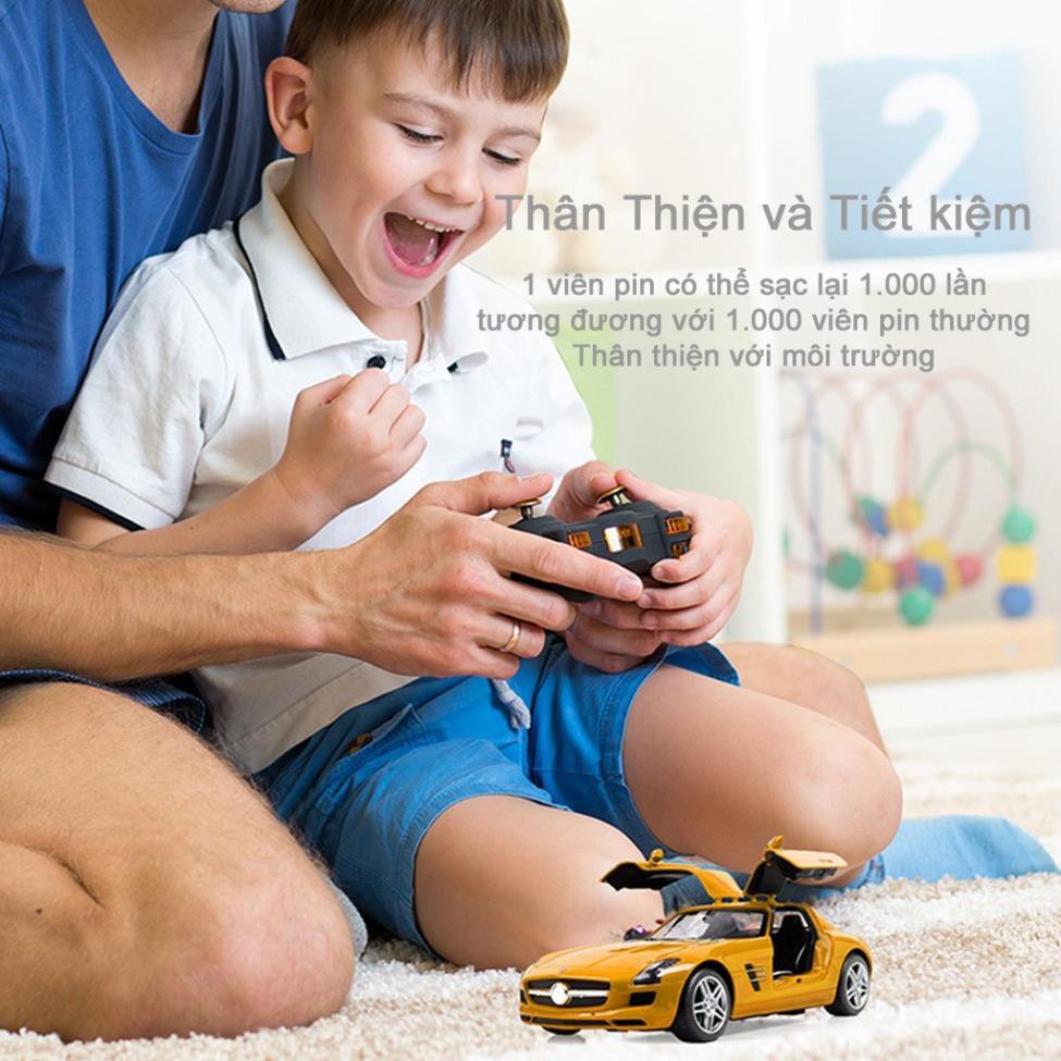 Bộ 2 Pin sạc Baseus AA dung lượng 2100mWh, 1000 lần sạc 1.5V  sử dụng cho đồ chơi trẻ em, remote tiết kiệm chi phí