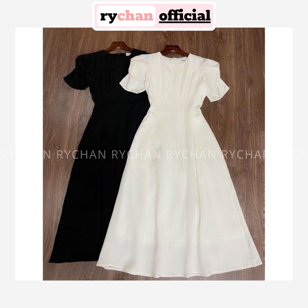 Đầm Xòe Midi Tay Phồng Chiết Eo Siêu Tôn Dáng [Ảnh Thật Cuối] - DX9692