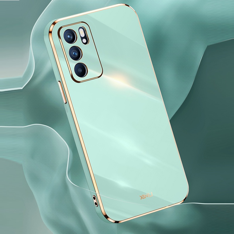 Ốp Điện Thoại Silicon Mềm Viền Thẳng Hình Khối Rubik 6D Cho Oppo Reno 6Z 4Z 6 5 Z Pro