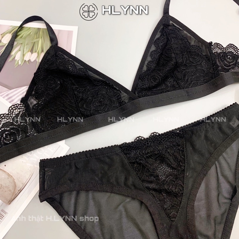 Set đồ lót ren không gọng mút phối lưới m145 | BigBuy360 - bigbuy360.vn