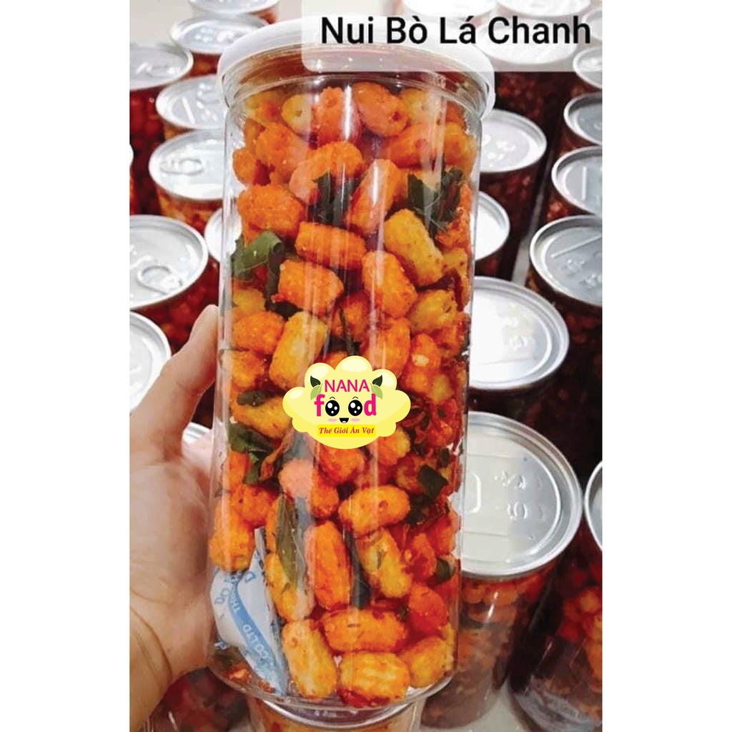 Nui rim khô bò lá chanh 350gr NaNaFood, đặc sản Đồng Nai, đồ ăn vặt ngon, giòn đậm vị