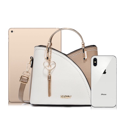 Hàng Có Sẵn QiDong beg Túi Đeo Chéo Vai Phối Màu Sắc Thời Trang Dành Cho Nữ