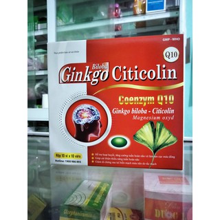 Bổ não Ginkgo biloba Citicolin Coenzym Q10 giúp hoạt huyết, dưỡng não