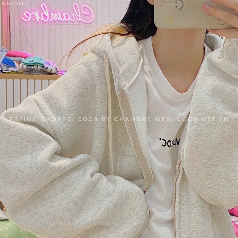 ÁO HOODIE NỈ BÔNG TRƠN FORM RỘNG HÀNG LOẠI 1 (Hàng QC - Ảnh thật ) | BigBuy360 - bigbuy360.vn