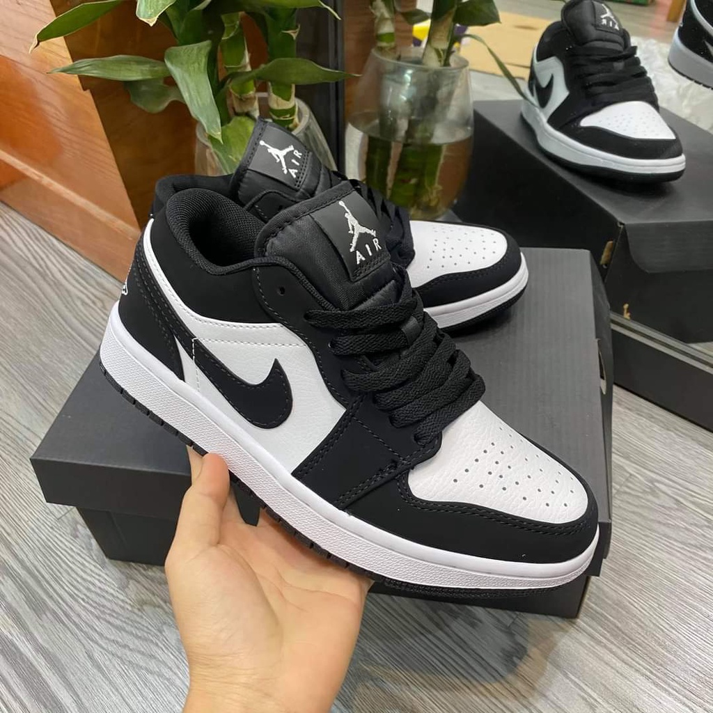 Giày JORDAN 1 Low đen trắng , Giày Sneaker 𝐉𝐎𝐃𝐀𝐍 1 Panda THẤP CỔ Màu Đen Trắng