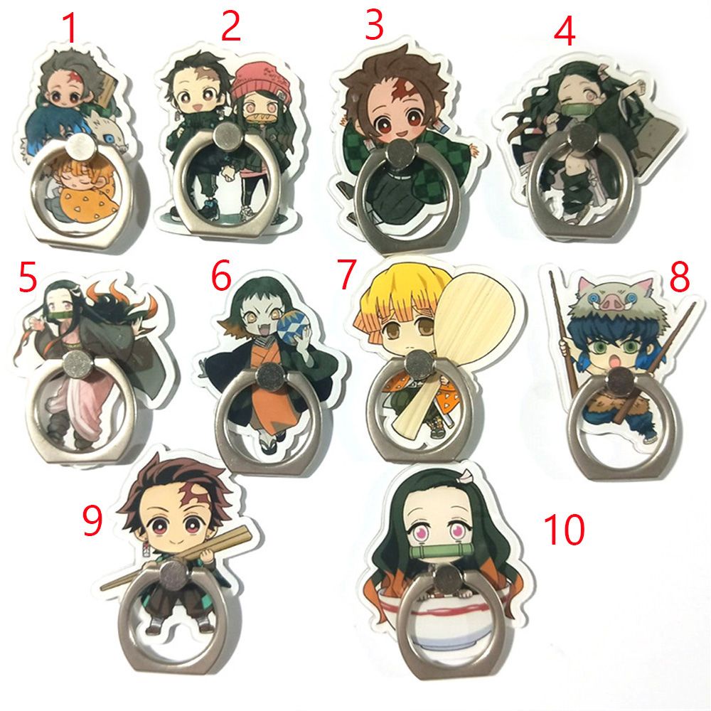 Nhẫn Đỡ Điện Thoại Xoay 360 Độ Hình Demon Slayer Kimetsu No Yaiba