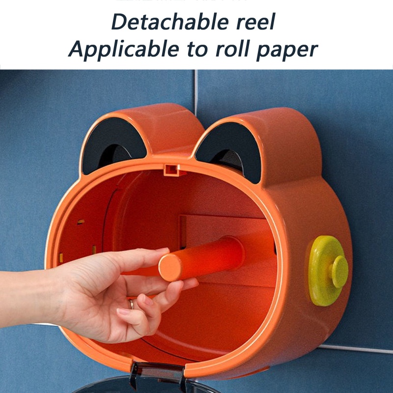 QQ Hộp Đựng Cuộn Giấy Vệ Sinh Gắn Tường Kèm Móc Treo Tiện Dụng