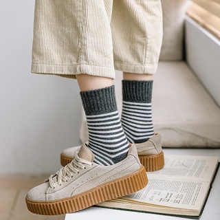 Tất vớ cổ trung cotton 4 chiều màu trơn