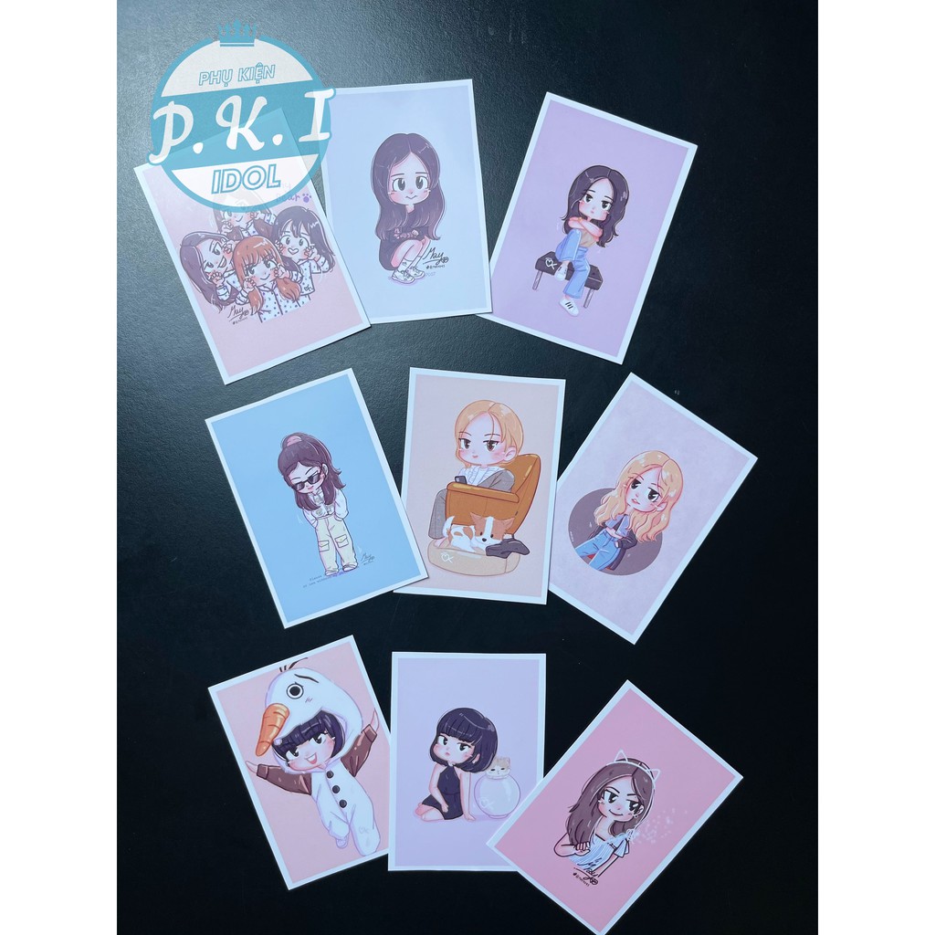Sưu tầm - Combo bộ ảnh và miếng dán Sticker Blackpink