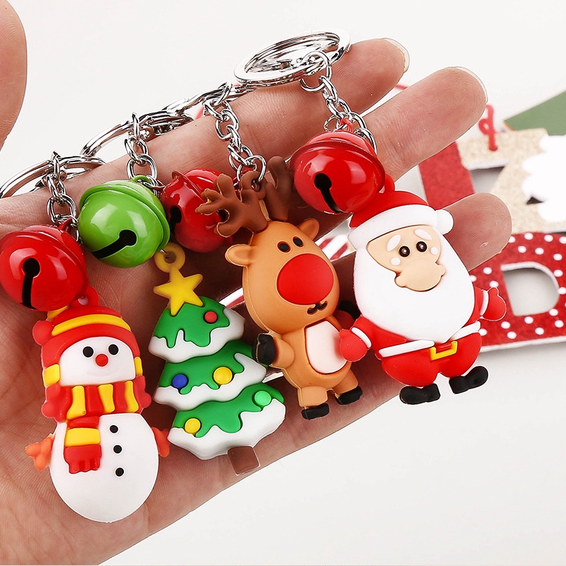 Móc Khóa Hình Ông Già Noel 3d Dễ Thương