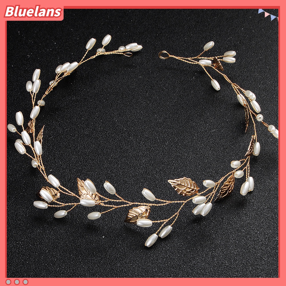 Cài tóc thiết kế lá và ngọc trai nhân tạo thanh lịch cho nữ