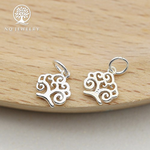 Charm bạc hình cây trí tuệ treo - NQ Jewelry