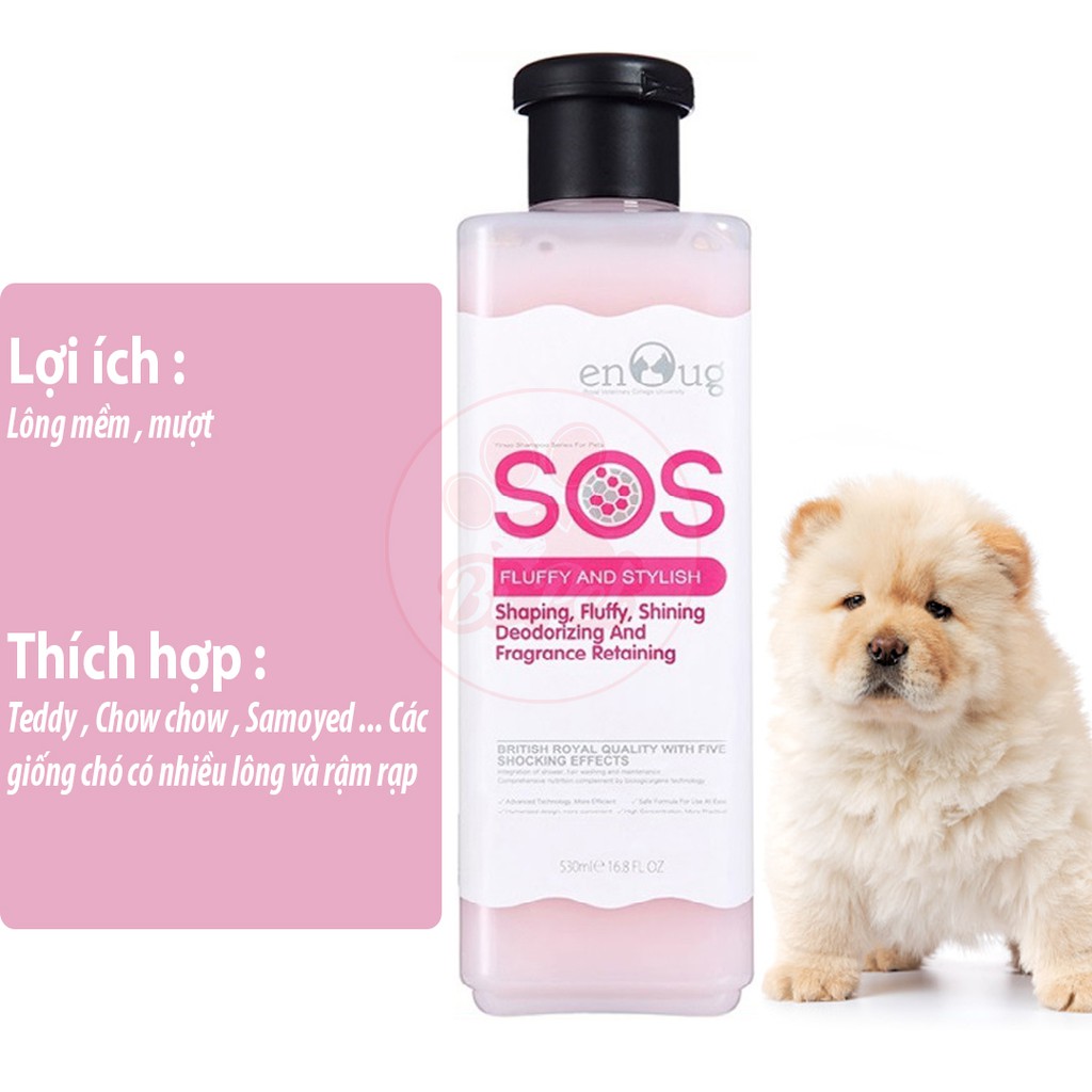 Sữa tắm cho chó - Sữa tắm SOS , Chăm sóc lông cho chó mèo,lưu hương lâu ( 530 ML )