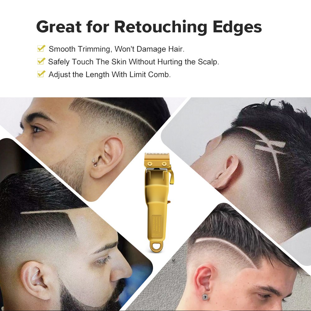 Tông Đơ Cắt Tóc Ubeator Màu Vòng Đầu 0.1mm Lưỡi Dao Hình Chữ T Dành Cho Nam Giới Hói Đầu
