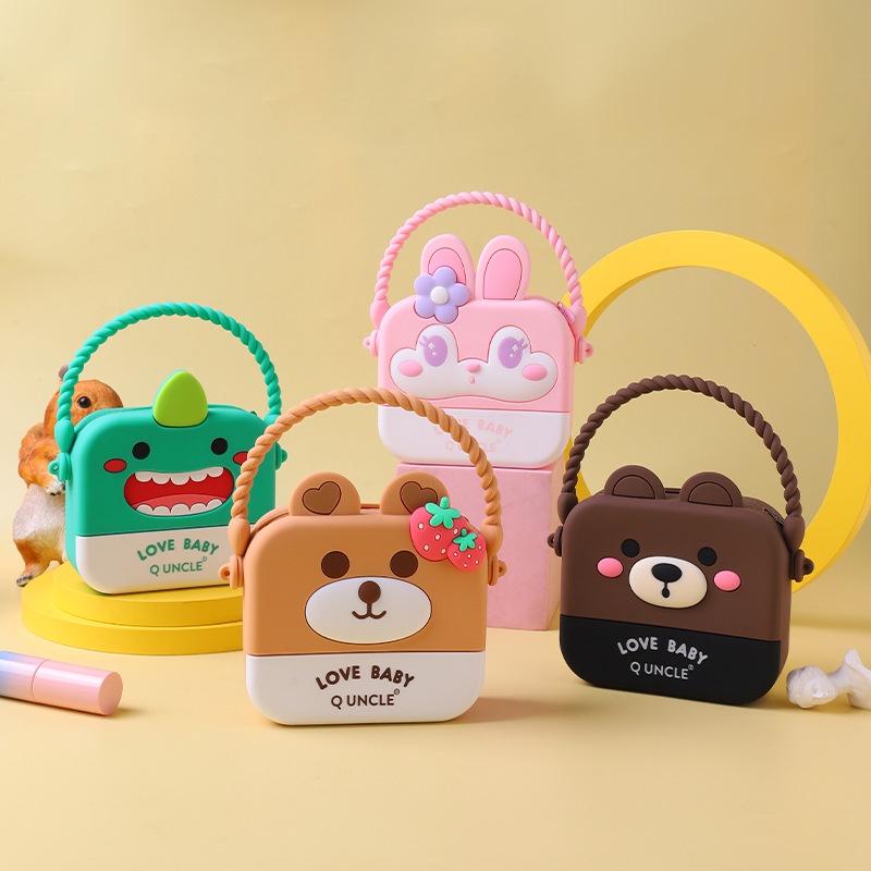 Túi Đeo Chéo Mini Bằng Silicon Hình Stella Lou Dễ Thương Dùng Đựng Tiền Xu / Tai Nghe Cho Bé