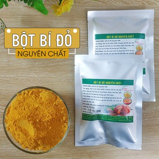Bột bí đỏ (bí ngô) gói 50g sấy lạnh nguyên chất 100% từ quả bí đỏ nguyên liệu dùng làm bánh, tạo màu thực phẩm, nấu cháo