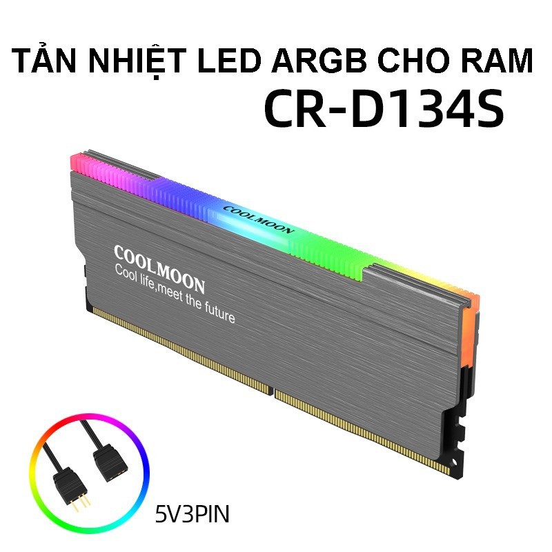 Tản Nhiệt  Led ARGB cho RAM máy tính - Coolmoon CR-D134S