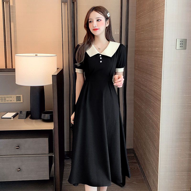 Váy babydoll Đầm Dáng Dài Cổ Búp Bê Thời Trang Mùa Hè 2022 Cho Nữ