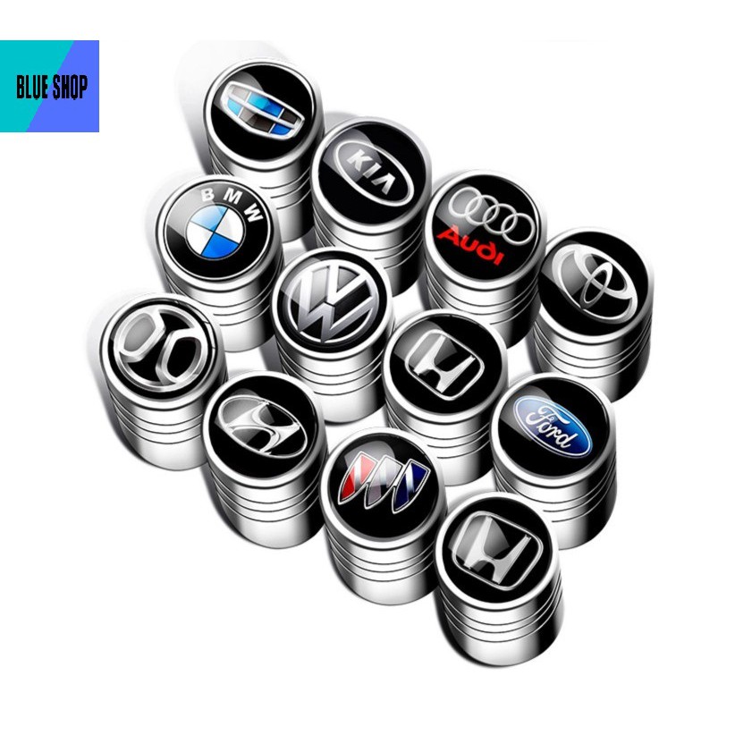 Nắp van lốp xe hơi bằng hợp kim - 1 bộ 4 van xe