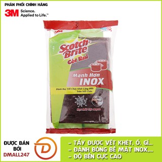 Gói 4 miếng cước cọ rửa Scotch-Brite 3M 7447 mạnh hơn inox