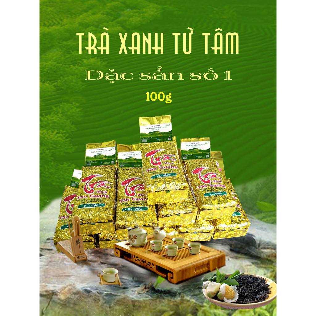 Trà Thái Nguyên Đặc Biệt - Trà Xanh Từ Tâm -  Trà Nõn Tân Cương 100g | BigBuy360 - bigbuy360.vn