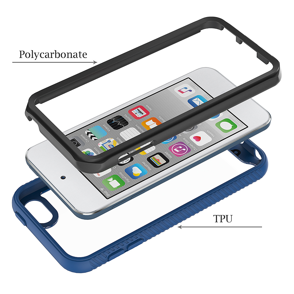 Ốp Điện Thoại Bảo Vệ Trong Suốt Có Thanh Cản Trước Cho Ipod Touch 5 6 7